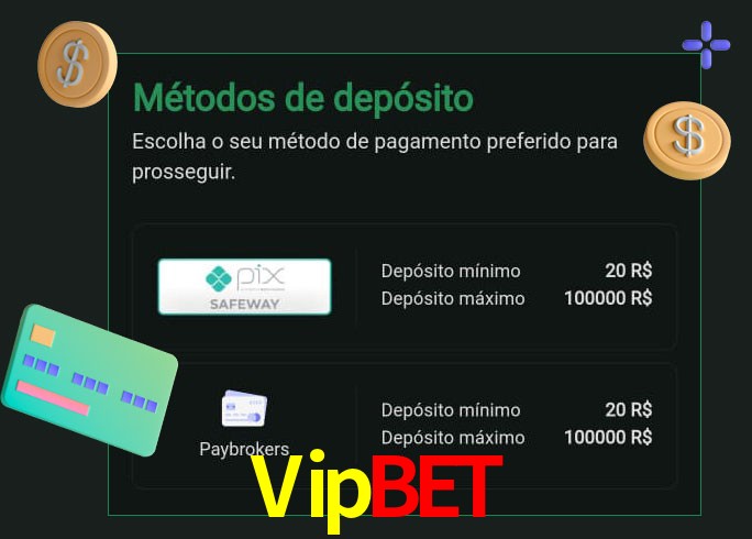 O cassino Vipbet oferece uma grande variedade de métodos de pagamento